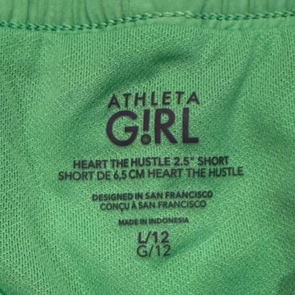 Athleta Girl size L (12) Mint Green and Sky Blue Athletic Shorts - Picture 2 of 9
